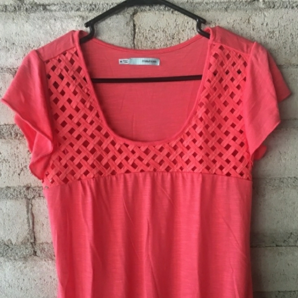 NWOT M Maurice’s lattice front blouse